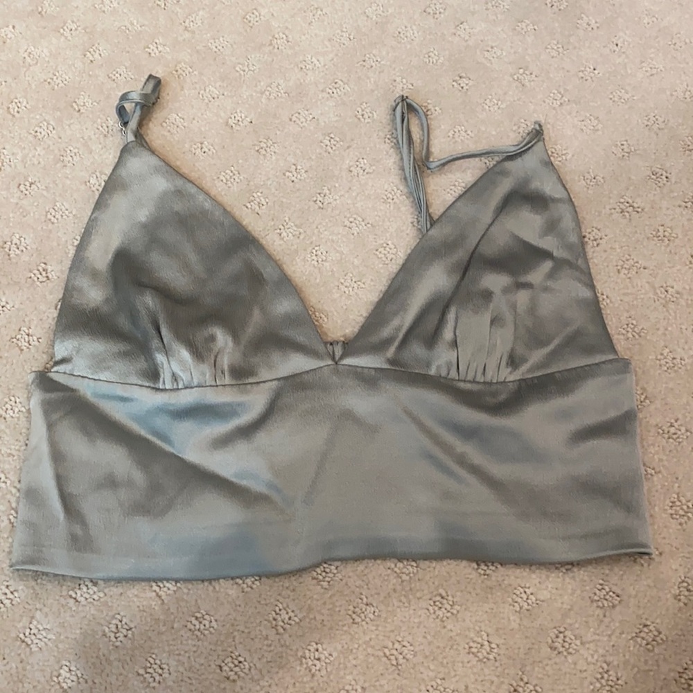 ZARA silky bralette crop